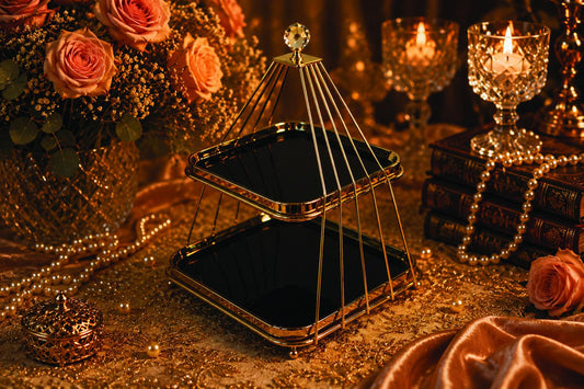 2 TIER DESSERT STAND