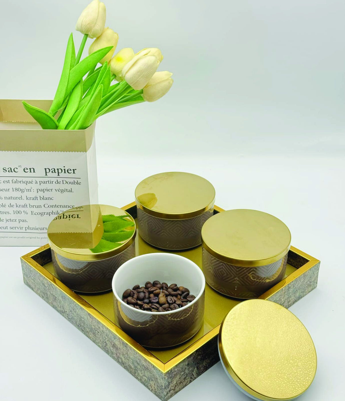 5 Pcs Dried Fruit Set With Tray