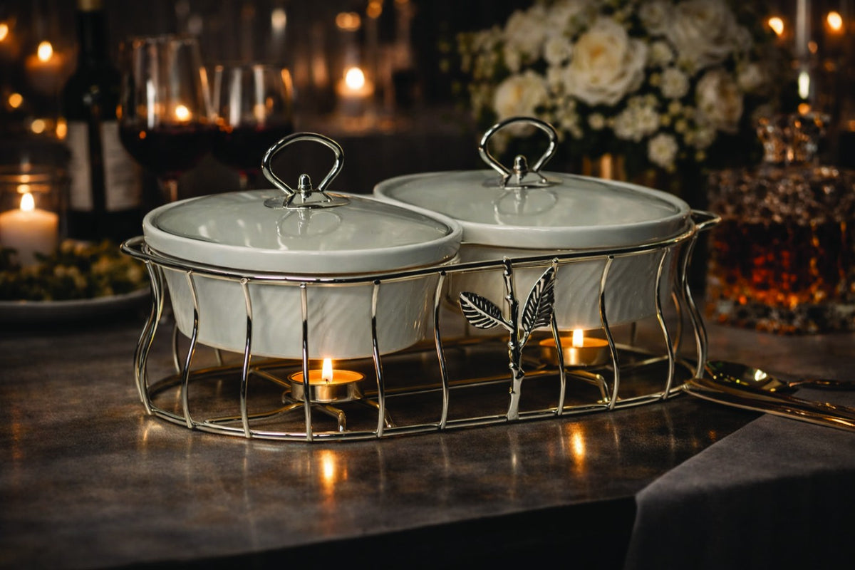Imogen Casserole 1 Pcs Casseroles with Candle Stand