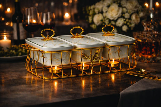 Jaylin Casserole 1 Pcs Casseroles with Candle Stand
