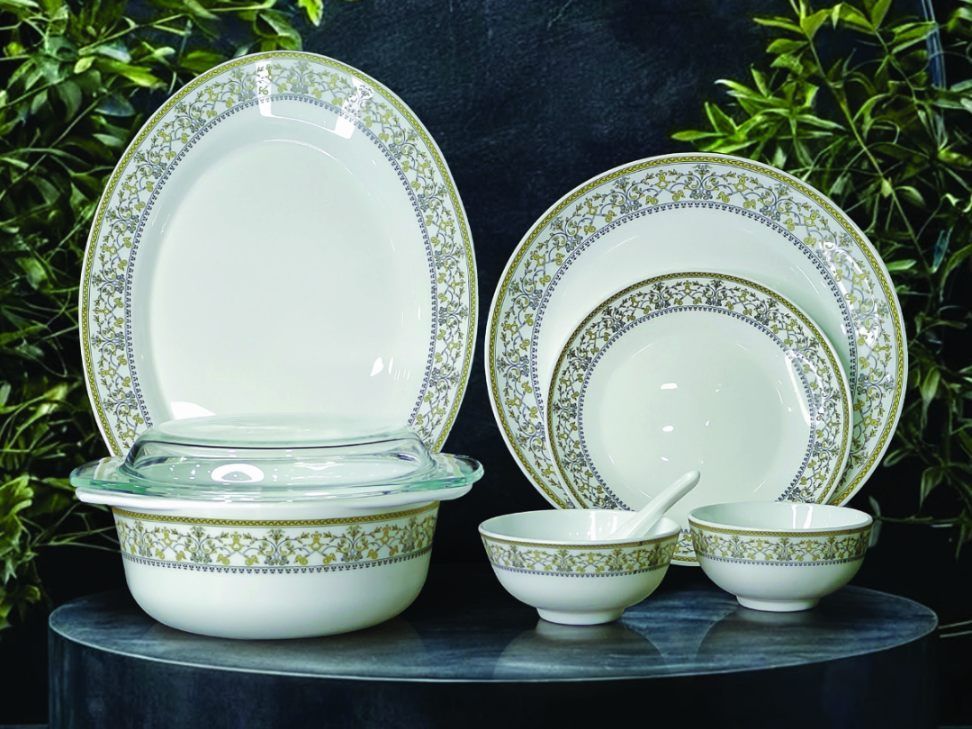 35 Pcs Marvel Opalware Dinner set - HL-88090-Maribel