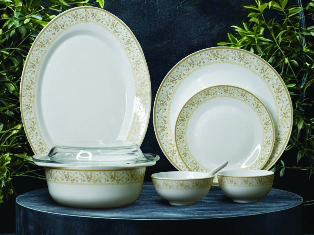 35 Pcs Marvel Opalware Dinner set - HL-88090-Cloten