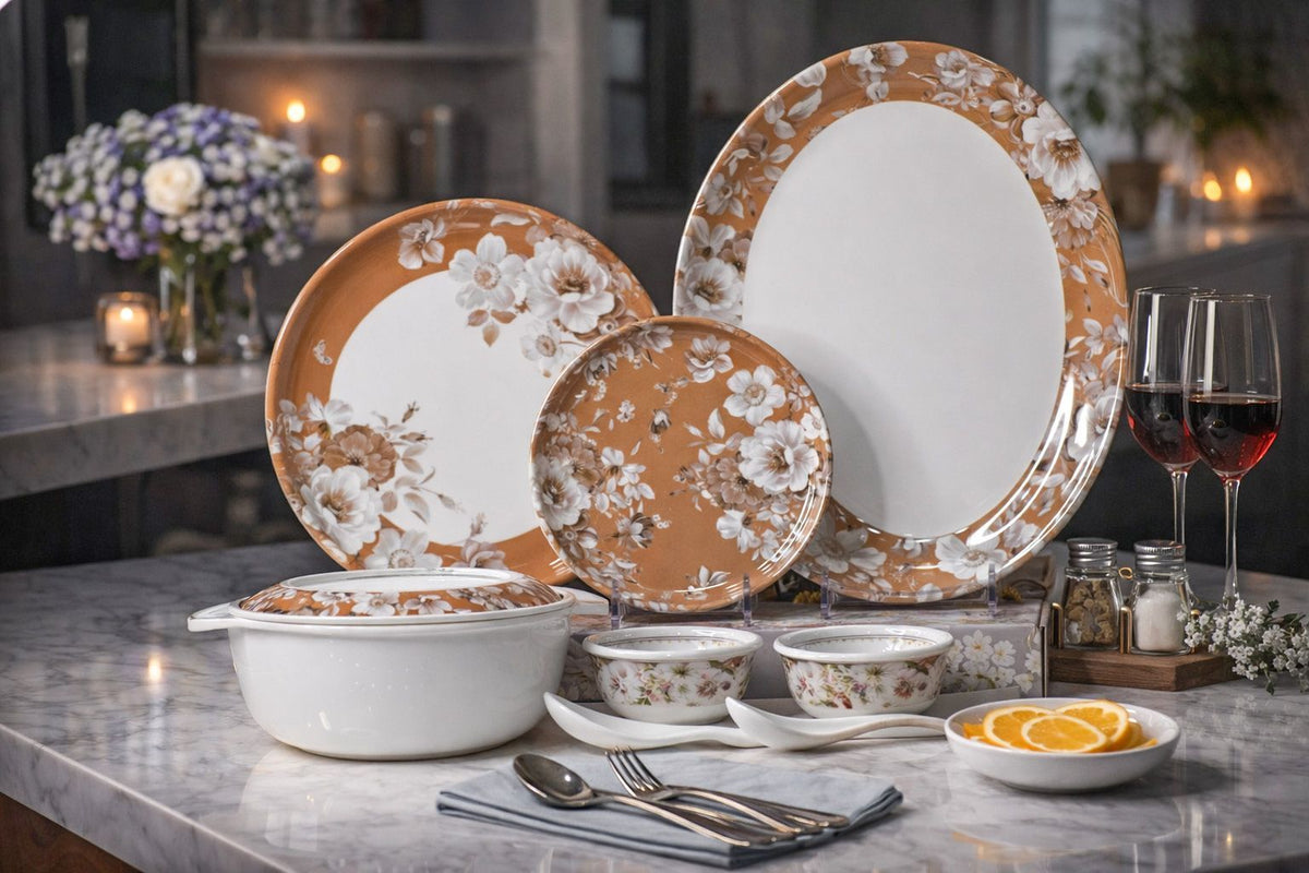 38 Pcs Dinner Florence Set - Esabella Brown