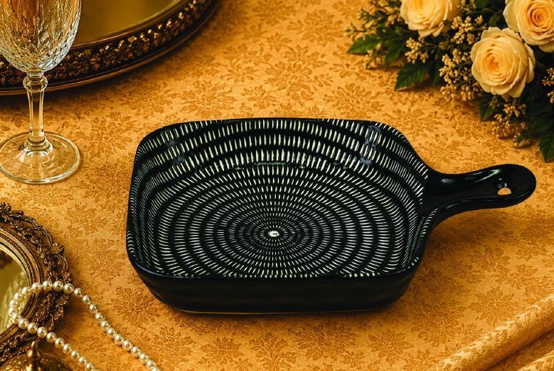 6.25”” SQUARE PLATTER-HL-2424 NEGRO