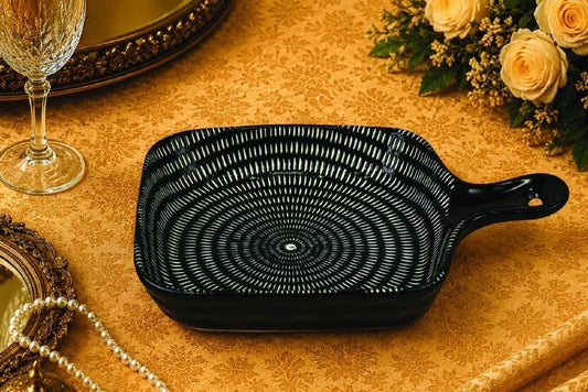 6.25”” SQUARE PLATTER-HL-2424 NEGRO