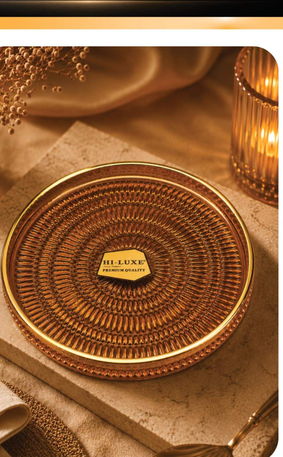Spinach Cigar Amber 6 Pcs Plate Set